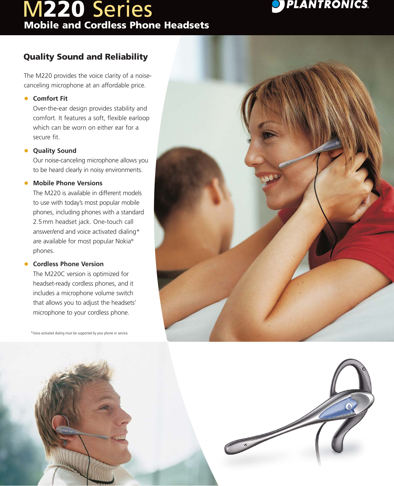Page 1 of 2 - Plantronics Print M220ProdSheet_10.28 M220-ps