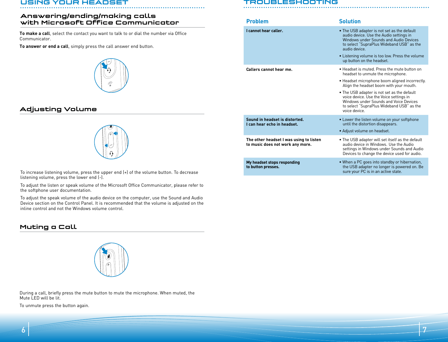 Page 4 of 5 - Plantronics SupraPlus Wideband USB UserGuide HW251N Supraplus-wideband-usb-ug