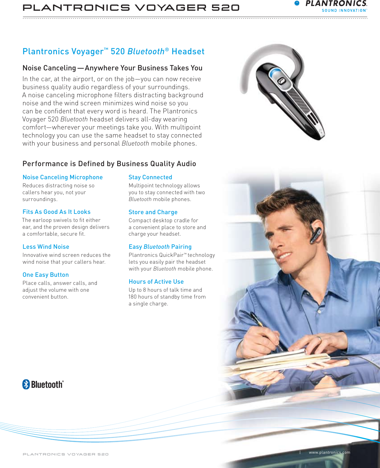 Page 1 of 2 - Plantronics Voyager 520 Data Sheet Voyager520-ps