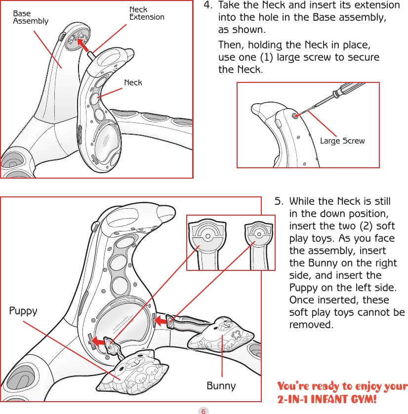 Page 7 of 12 - Playskool Playskool-2-In-1-Infant-Gym-08662-Users-Manual-  Playskool-2-in-1-infant-gym-08662-users-manual