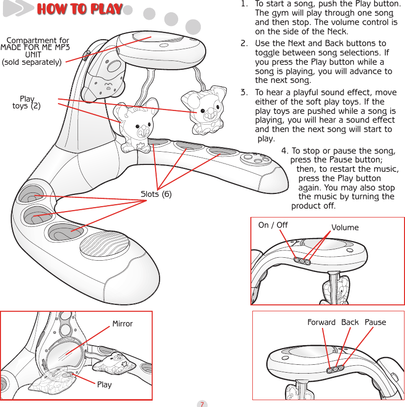 Page 8 of 12 - Playskool Playskool-2-In-1-Infant-Gym-08662-Users-Manual-  Playskool-2-in-1-infant-gym-08662-users-manual