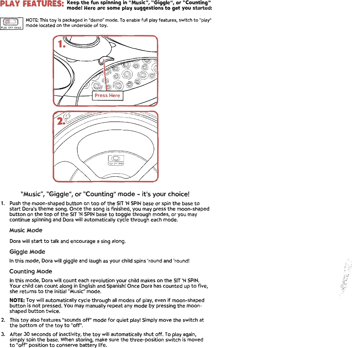 Page 3 of 4 - Playskool Playskool-Sit-N-Spin-34676-Users-Manual-  Playskool-sit-n-spin-34676-users-manual