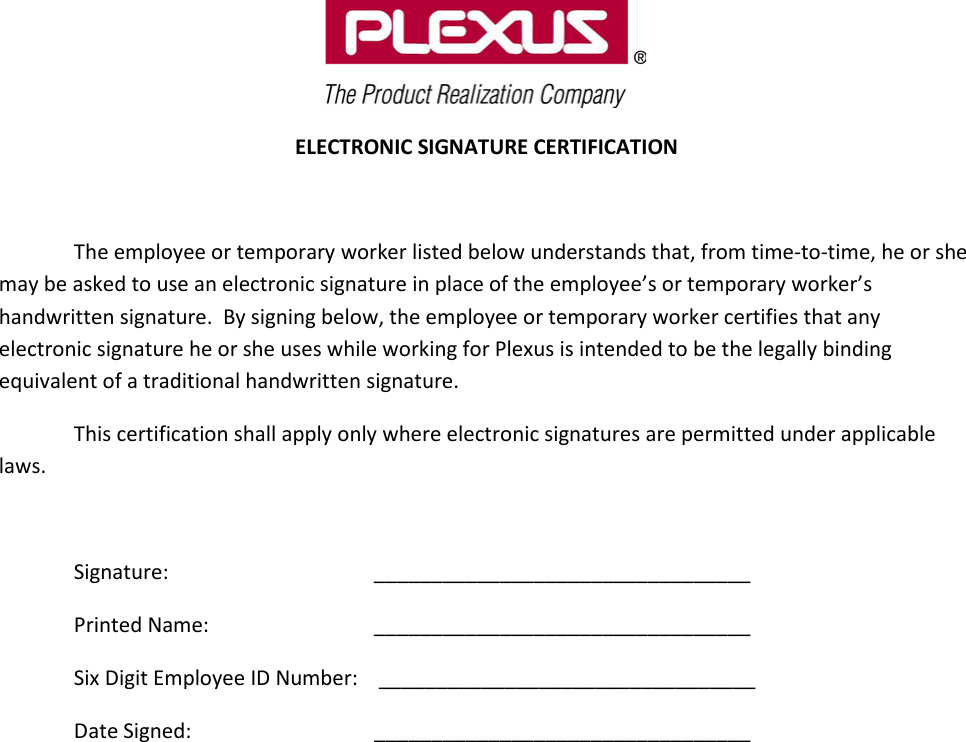 Page 6 of 8 - PLEXUS CORP  2017-new-hire-core-forms Updated-12-28-16