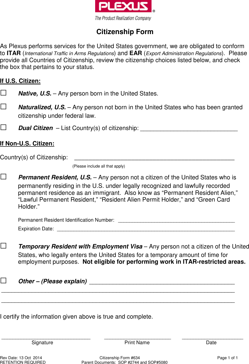 Page 7 of 8 - PLEXUS CORP  2017-new-hire-core-forms Updated-12-28-16