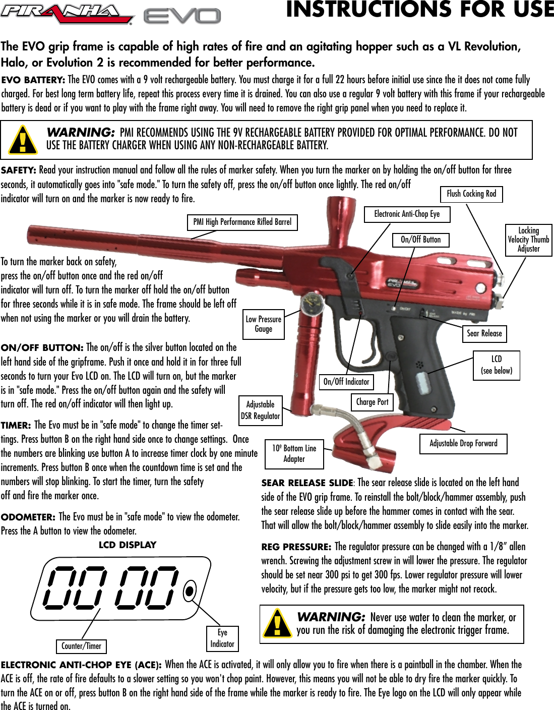 Page 1 of 2 - Pmi Pmi-Piranha-Evo-Users-Manual- EVO  Pmi-piranha-evo-users-manual