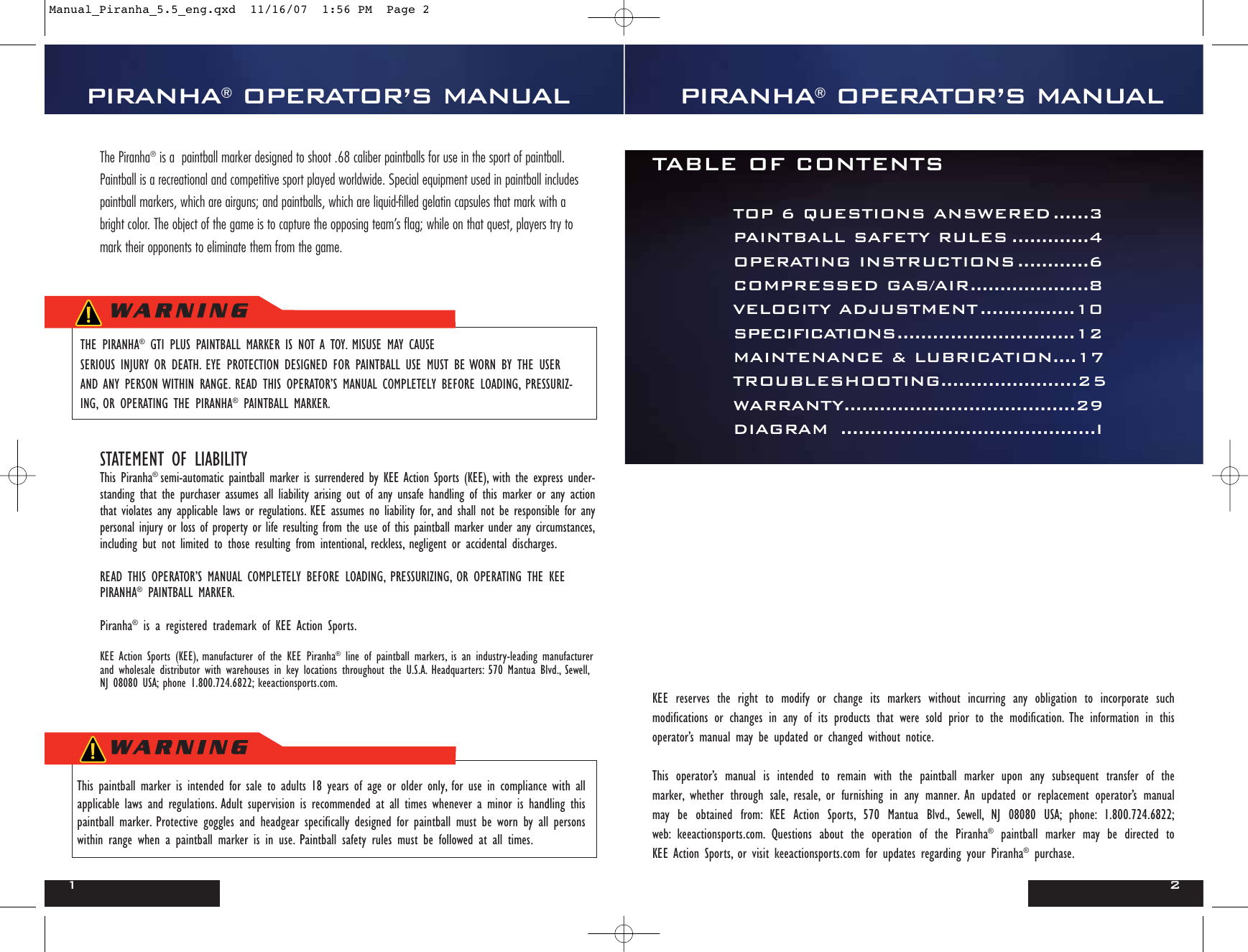 Page 2 of 12 - Pmi Pmi-Piranha-Gti-Plus-Users-Manual-  Pmi-piranha-gti-plus-users-manual