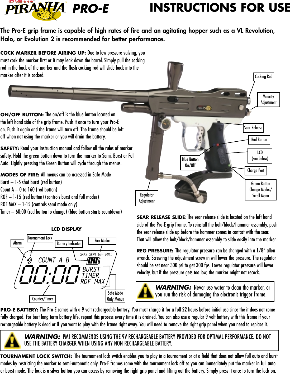 Page 1 of 2 - Pmi Pmi-Piranha-Pro-E-Users-Manual- Pro E  Pmi-piranha-pro-e-users-manual