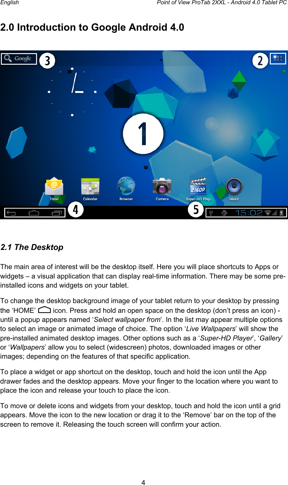 Page 4 of 12 - Point-Of-View Point-Of-View-Protab-2-Xxl-Android-4-0-Operating-Instructions-  Point-of-view-protab-2-xxl-android-4-0-operating-instructions