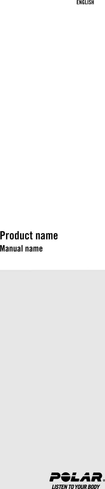 Product nameManual nameENGLISH