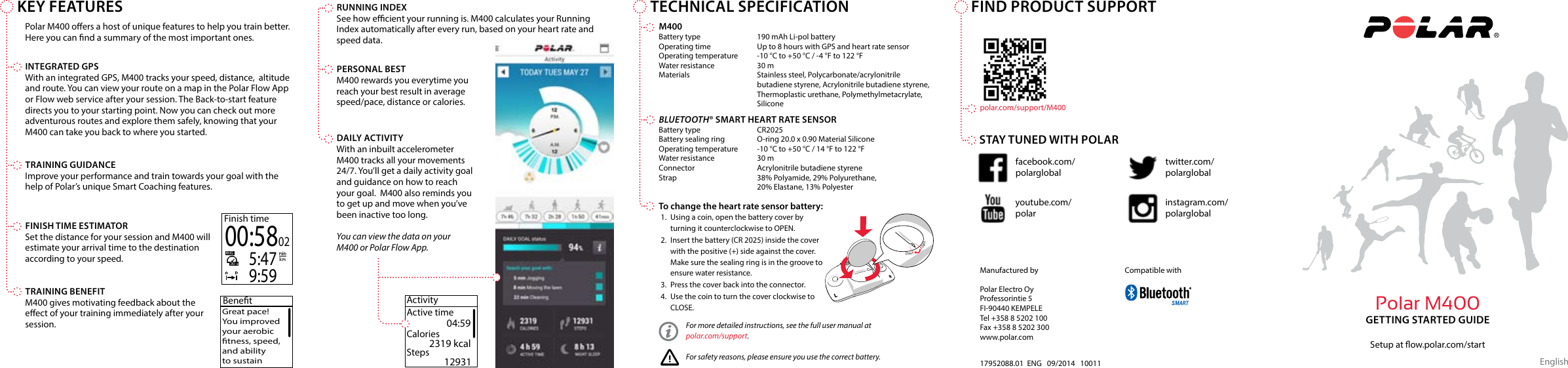 Page 2 of 2 - Polar Polar-M400-Getting-Started-Guide-  Polar-m400-getting-started-guide