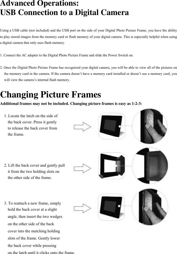 Page 9 of 10 - Polaroid Polaroid-Digital-Photo-Picture-Frame-Users-Manual 7 Inch Manual English 20070309