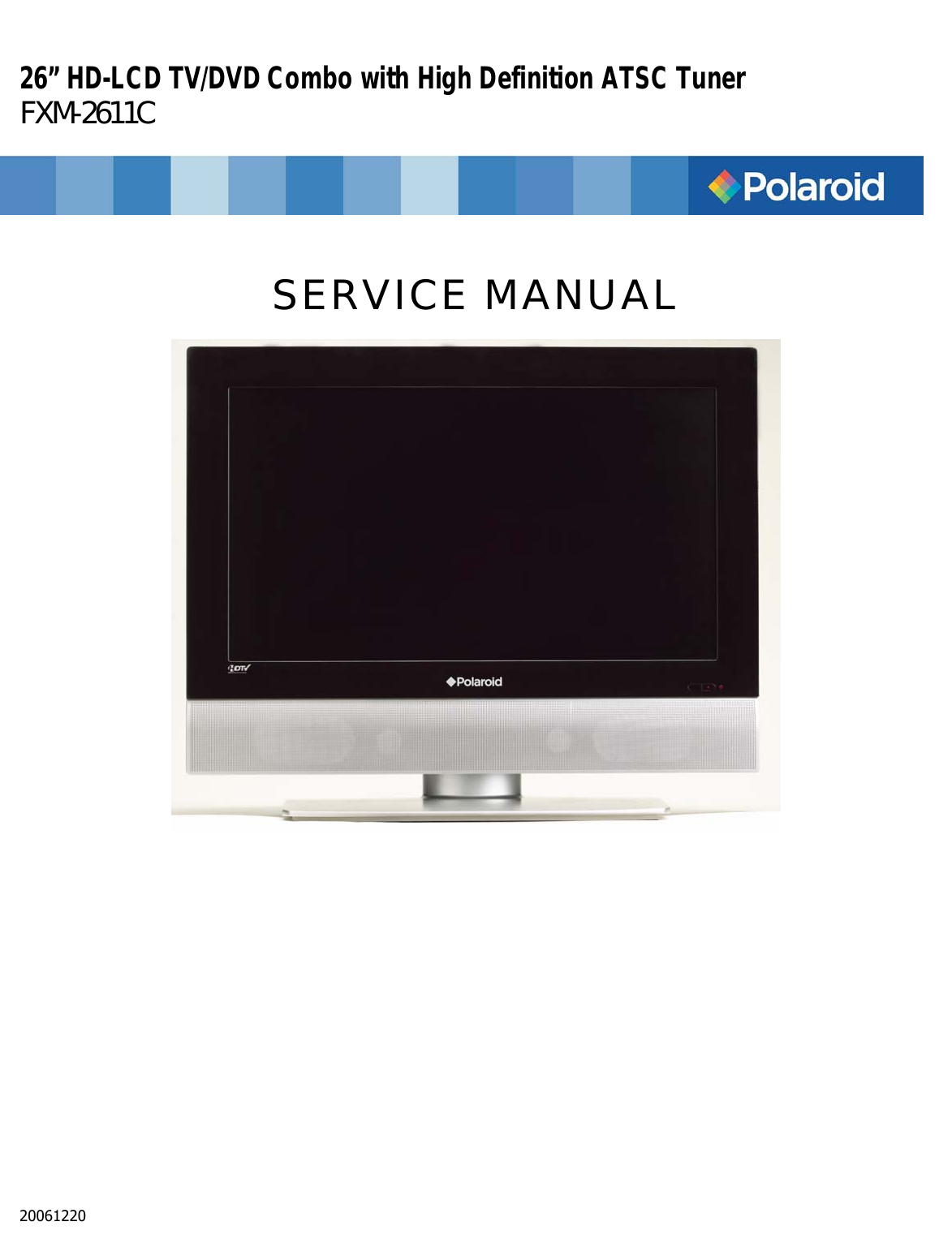 Polaroid Flat Panel Television Fxm 2611C Users Manual