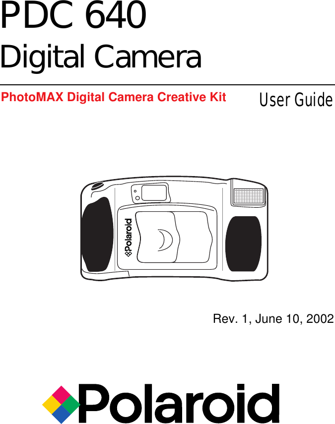 Polaroid Photomax Pdc 640 Users Manual User Guide