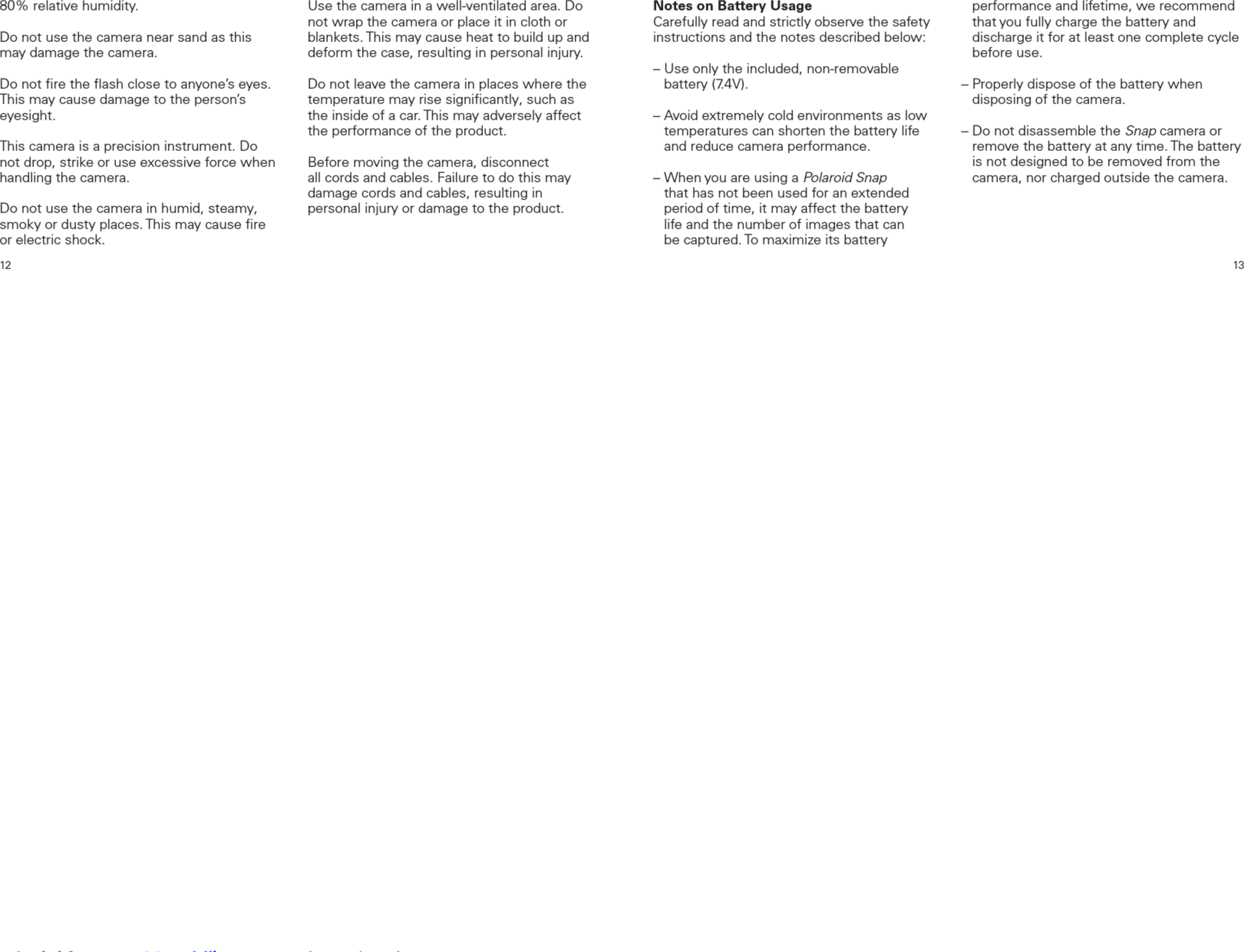 Page 8 of 12 - Polaroid Polaroid-Snap-User-Manual- Polaroid-snap-user-manual-1003099  Polaroid-snap-user-manual