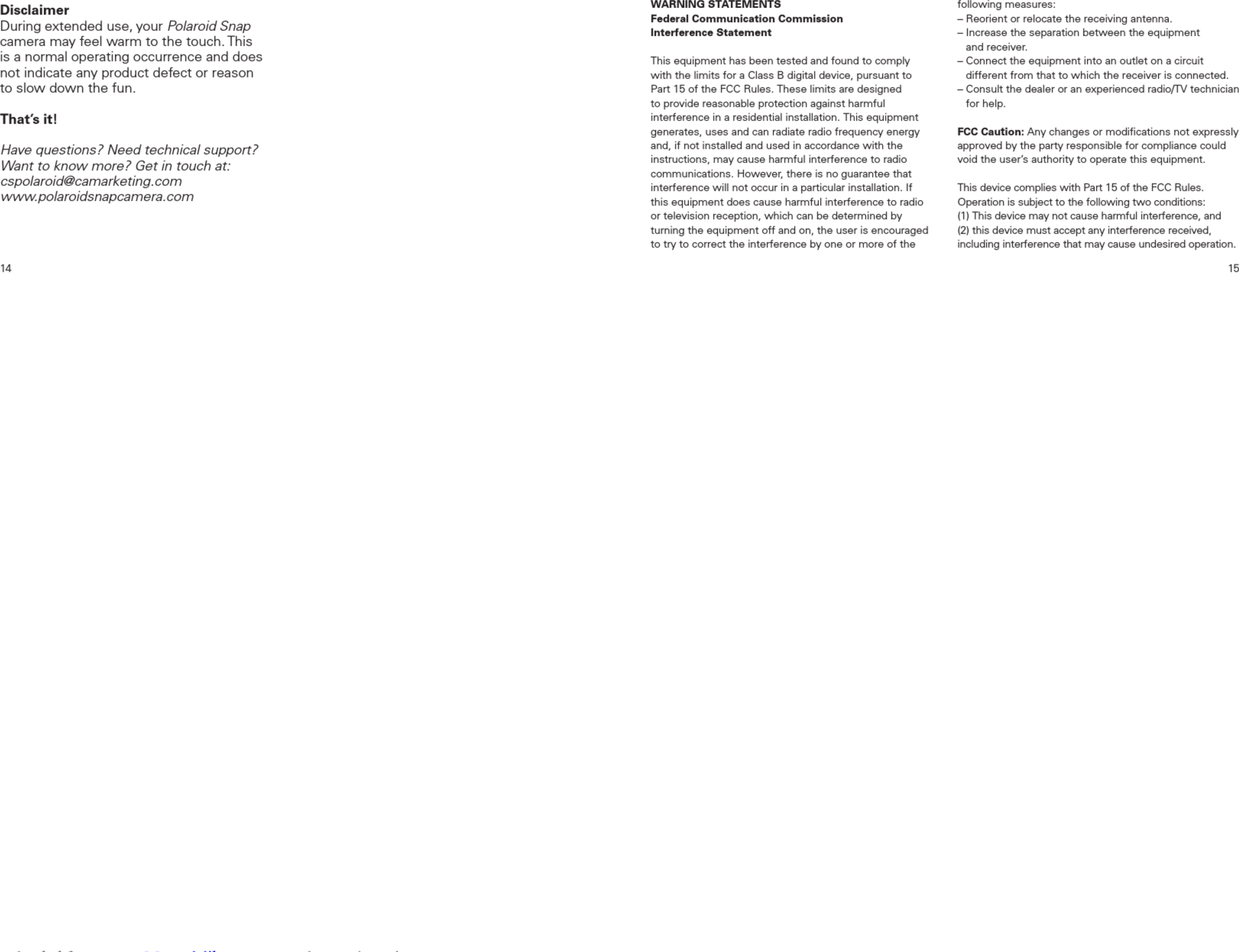 Page 9 of 12 - Polaroid Polaroid-Snap-User-Manual- Polaroid-snap-user-manual-1003099  Polaroid-snap-user-manual