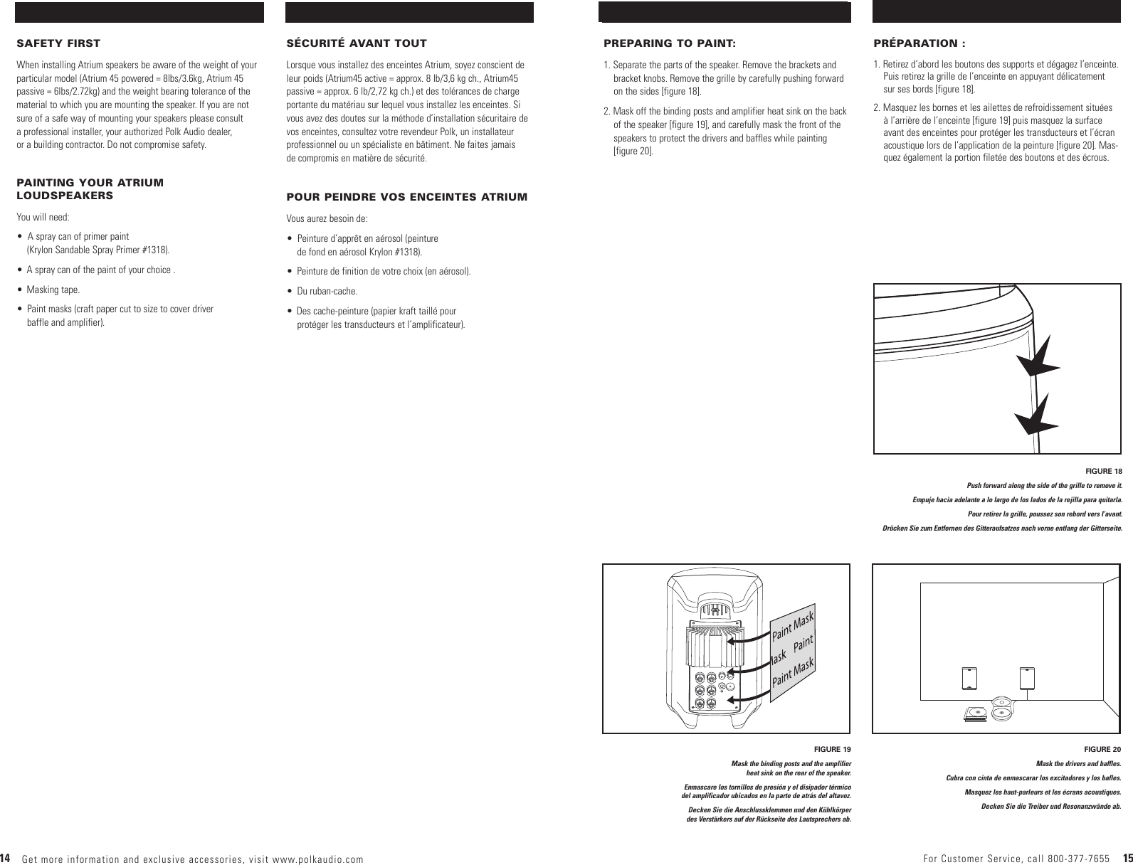 Page 8 of 10 - Polk-Audio Polk-Audio-Atrium-45-High-Performance-Self-Powered-Multi-Zone-S-45P-Users-Manual- Trium45pManual.qk  Polk-audio-atrium-45-high-performance-self-powered-multi-zone-s-45p-users-manual