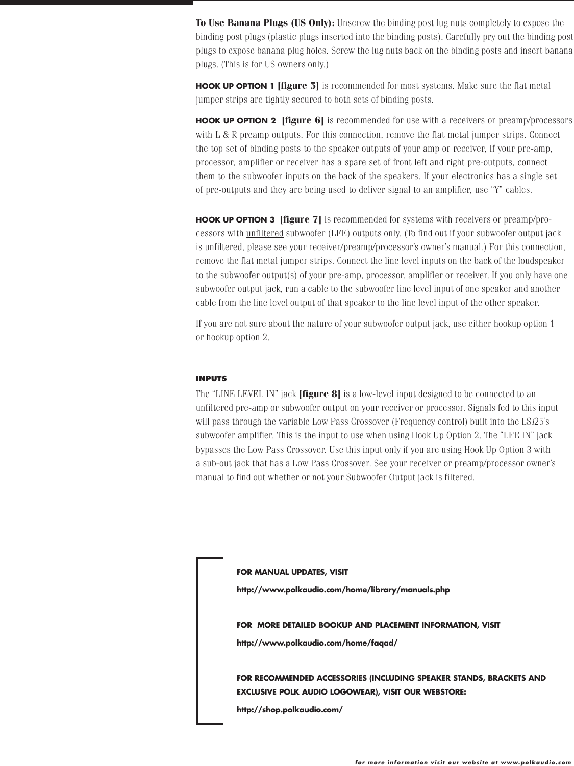 Page 5 of 8 - Polk-Audio Polk-Audio-Lsi25-Users-Manual- LSi25MN  Polk-audio-lsi25-users-manual