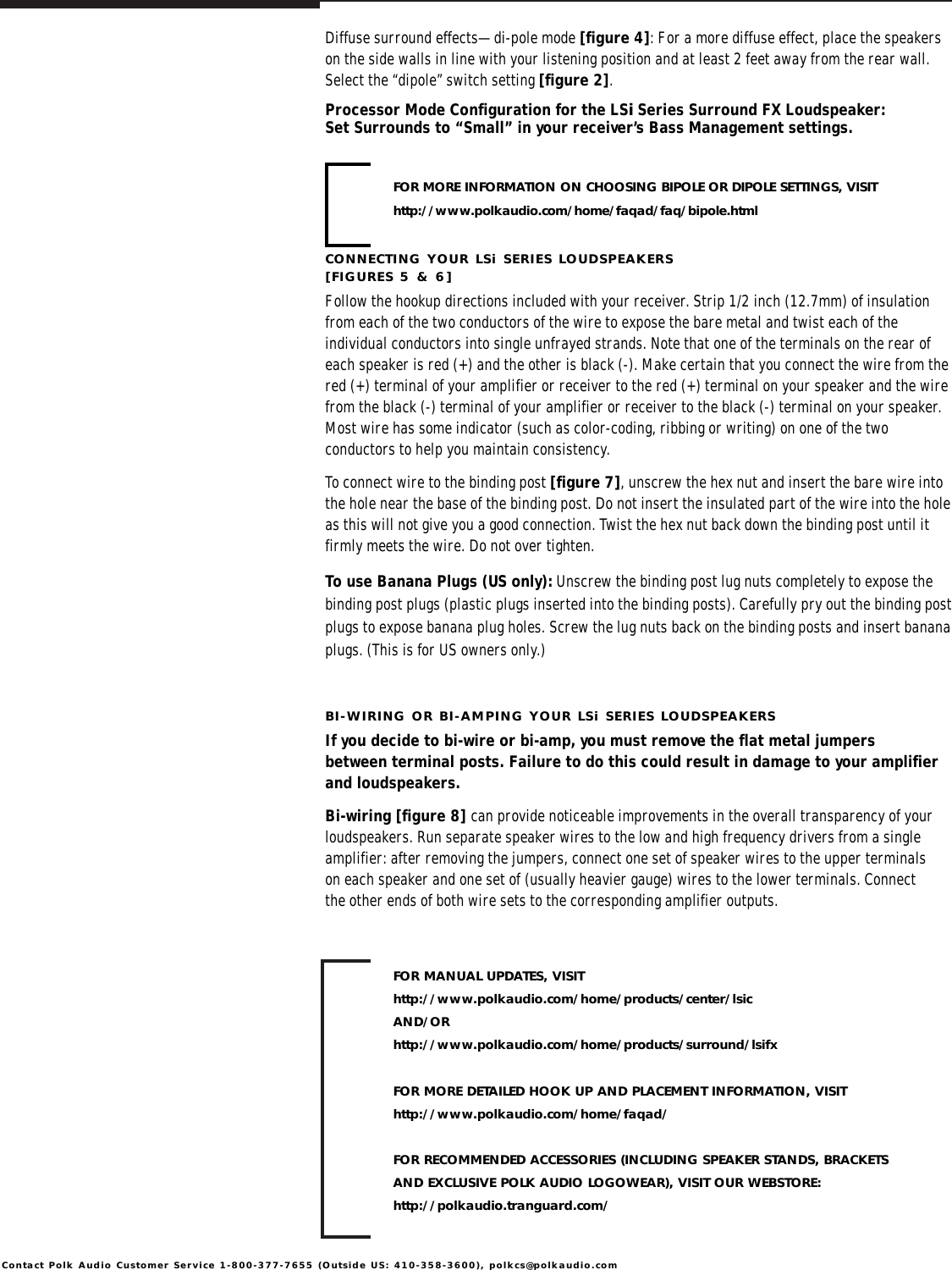 Page 4 of 8 - Polk-Audio Polk-Audio-Lsi-Fx-Users-Manual- LSiC,FXManual.qk  Polk-audio-lsi-fx-users-manual