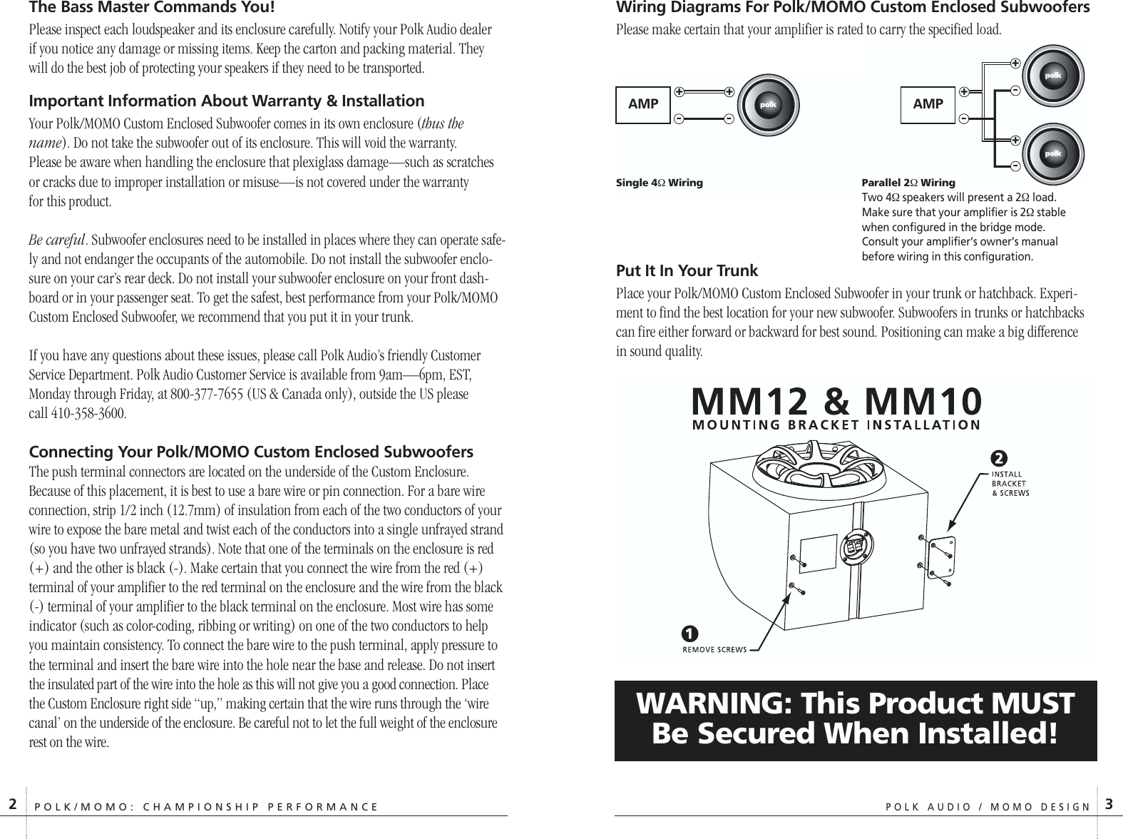 Page 2 of 5 - Polk-Audio Polk-Audio-Momo-Mm10-Users-Manual- MM10 MM12 Subwoofer Manual  Polk-audio-momo-mm10-users-manual