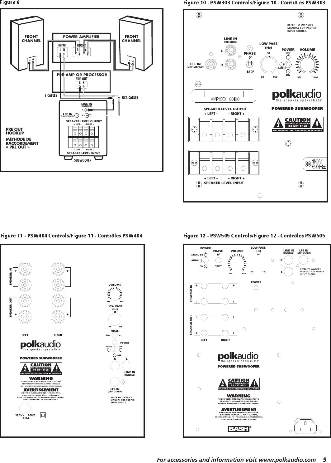 Page 9 of 12 - Polk-Audio Polk-Audio-Psw-303-Users-Manual- PSW303/404/505Manual.qk  Polk-audio-psw-303-users-manual