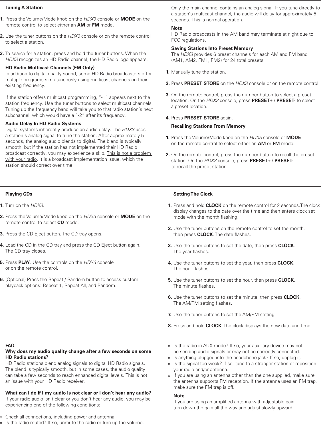 Page 4 of 6 - Polk-Audio Polk-Audio-Radio-Hdx3-Users-Manual-  Polk-audio-radio-hdx3-users-manual