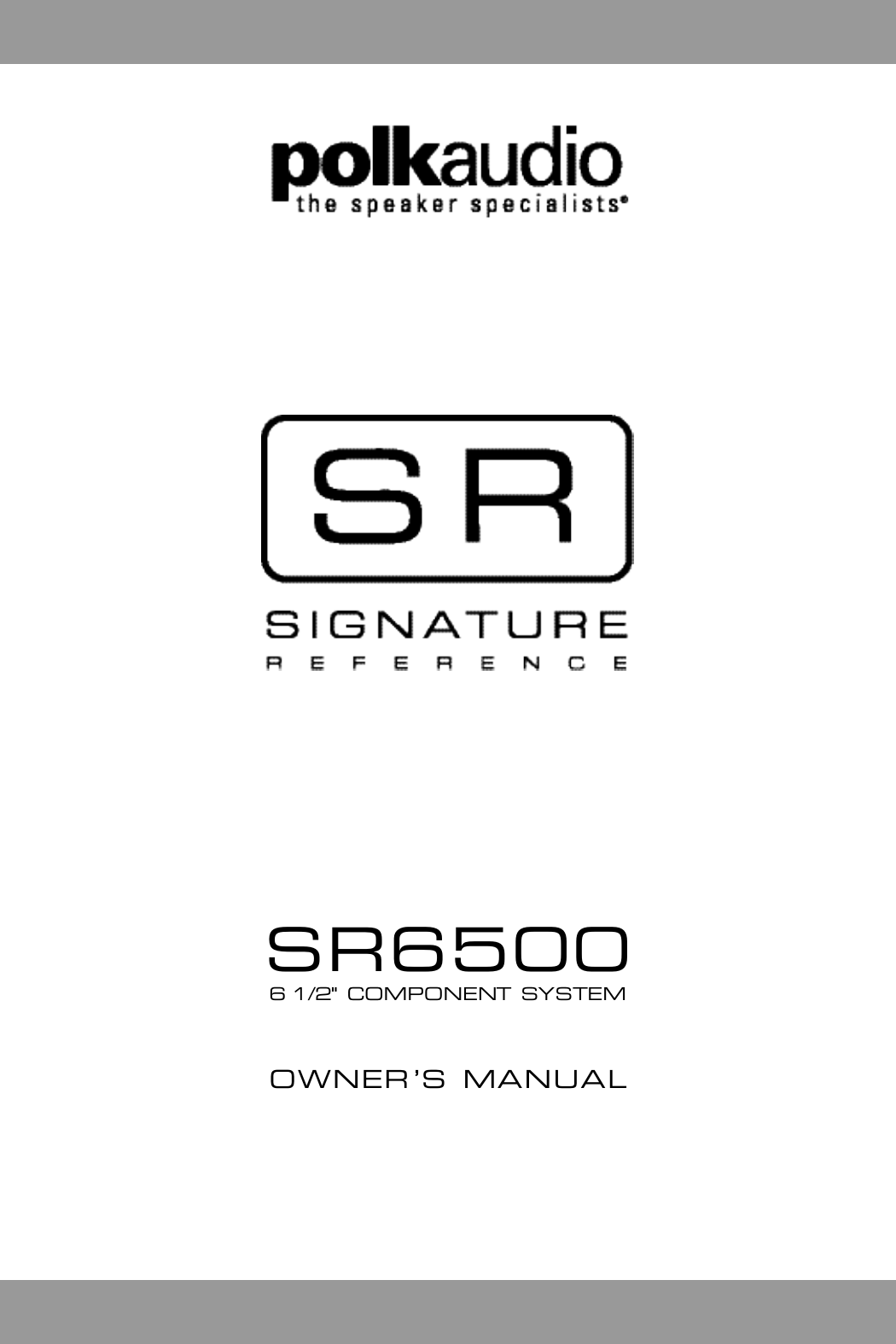 Page 1 of 8 - Polk-Audio Polk-Audio-Speaker-Sr6500-Users-Manual- SR6500 Compaxial Manual Polk-audio-speaker-sr6500-users-manual