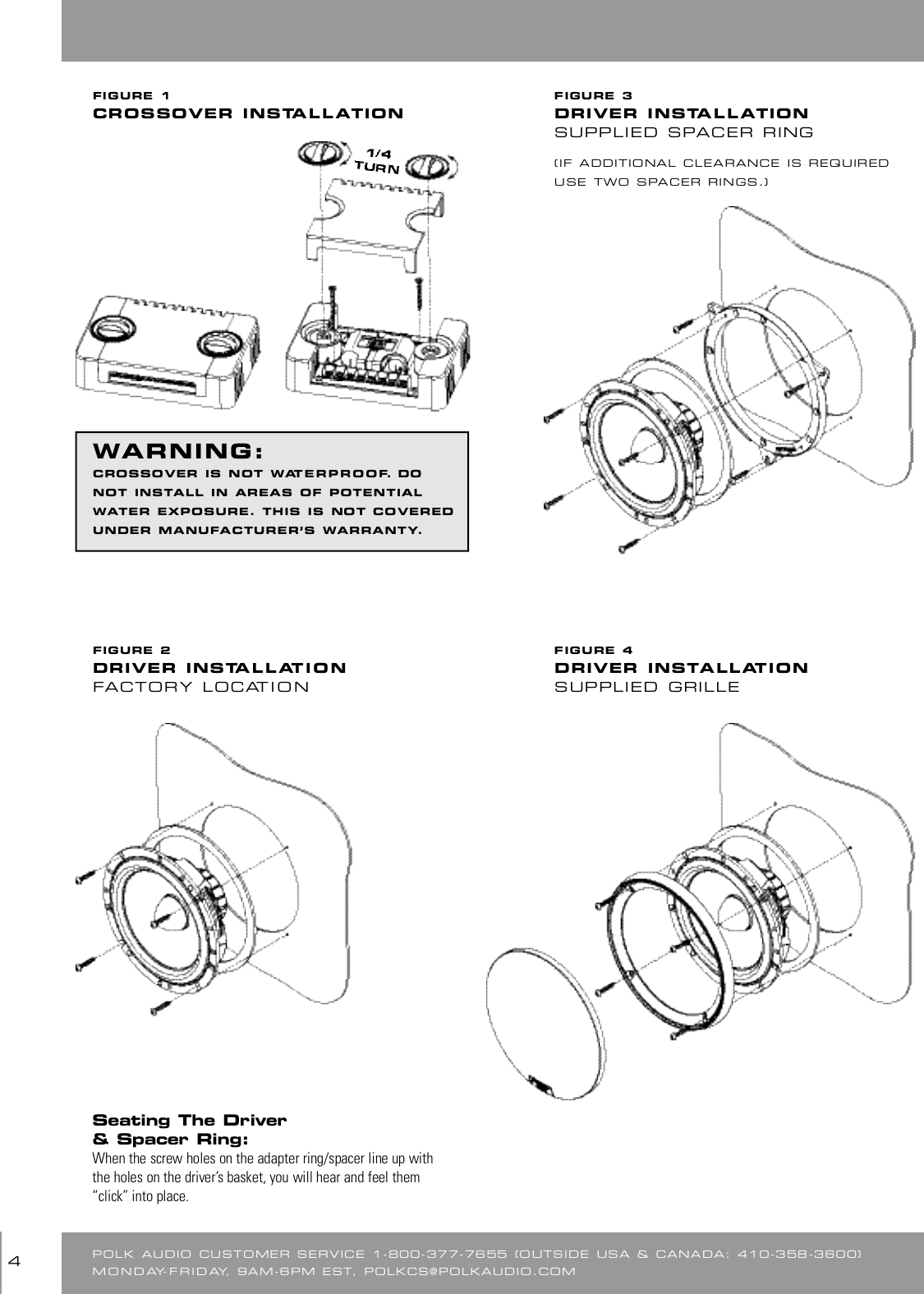 Page 4 of 8 - Polk-Audio Polk-Audio-Speaker-Sr6500-Users-Manual- SR6500 Compaxial Manual Polk-audio-speaker-sr6500-users-manual