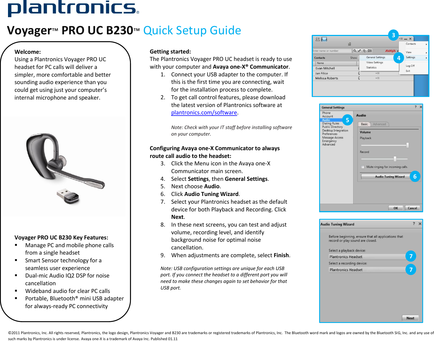 Page 1 of 2 - Poly  Voyager Pro UC Quick Setup Guide