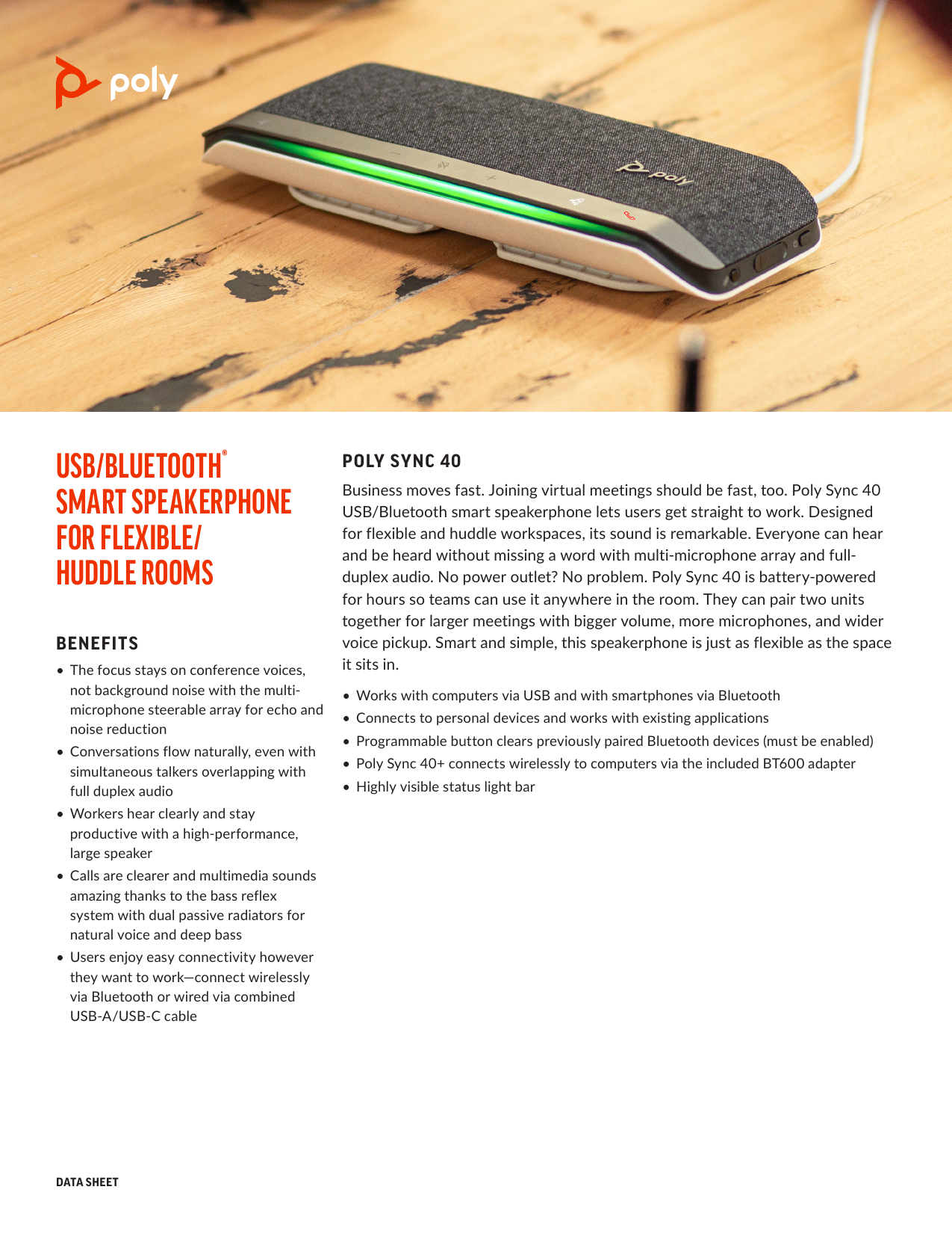 Page 1 of 2 - Poly  Poly-sync-40-ds-en