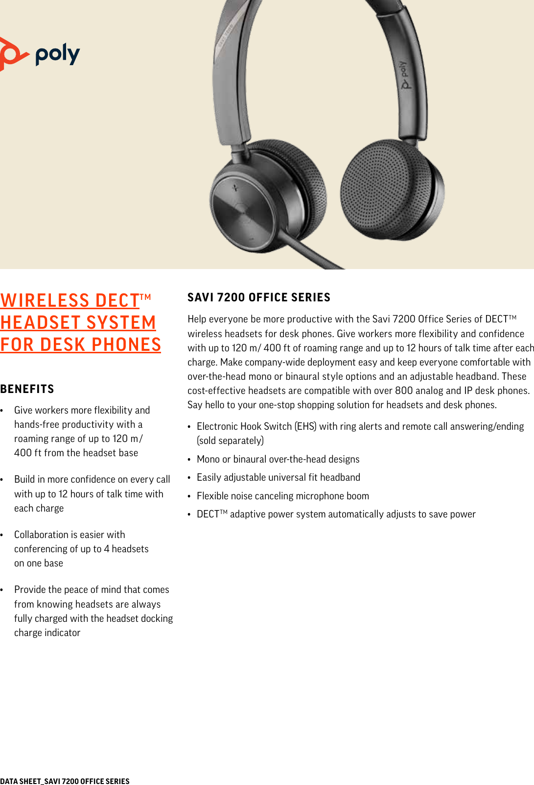 Page 1 of 2 - Poly  Savi-7200-ds-en