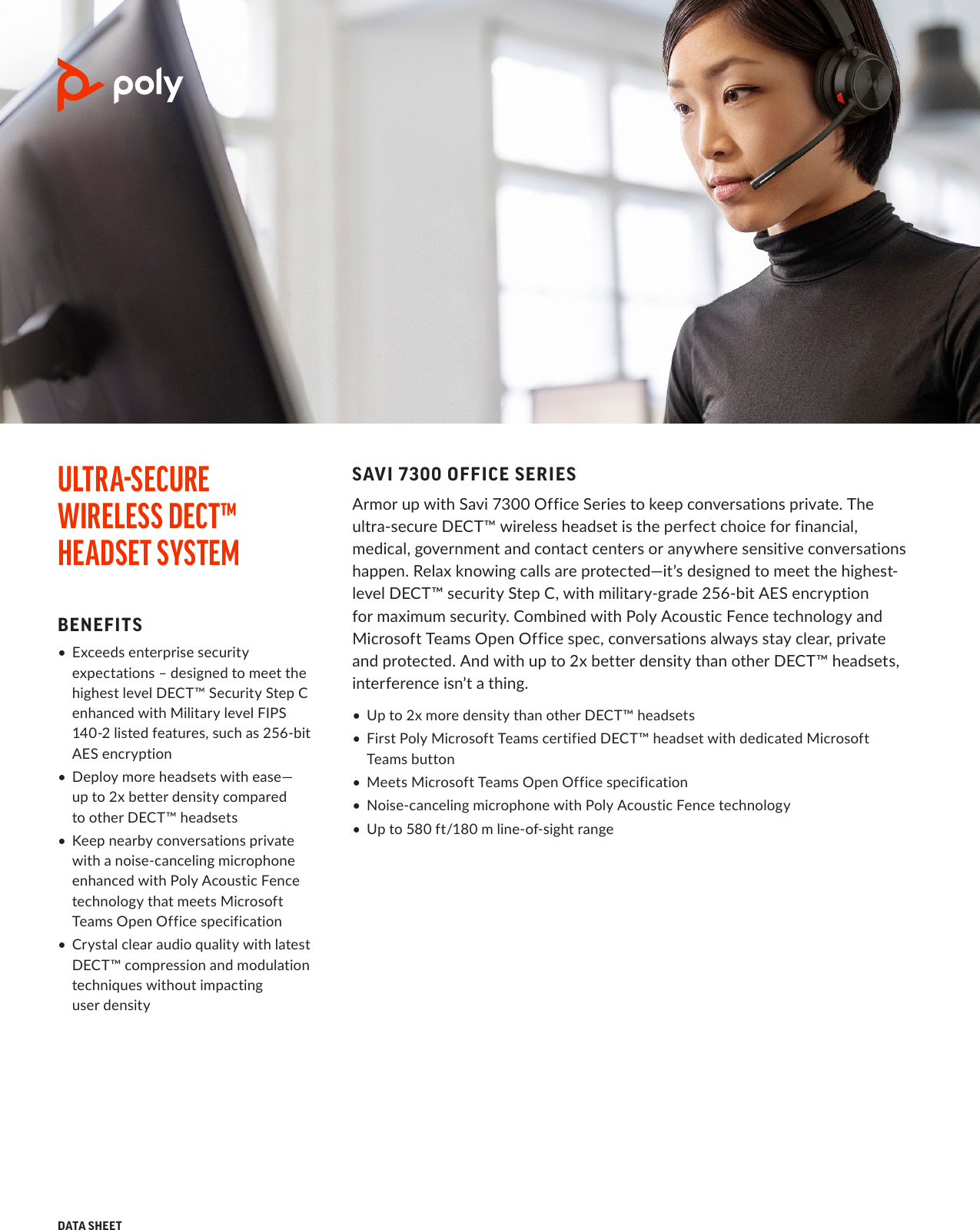 Page 1 of 2 - Poly Savi-7300-office-series-data-sheet-en