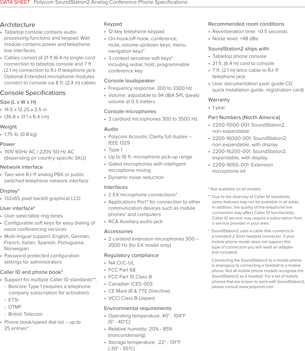Page 2 of 3 - Poly Polycom® SoundStation® IP 6000 Soundstation2-ds-enus