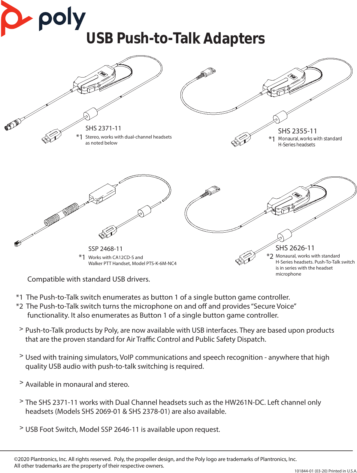Poly USB PTT Datasheet 03042020 en