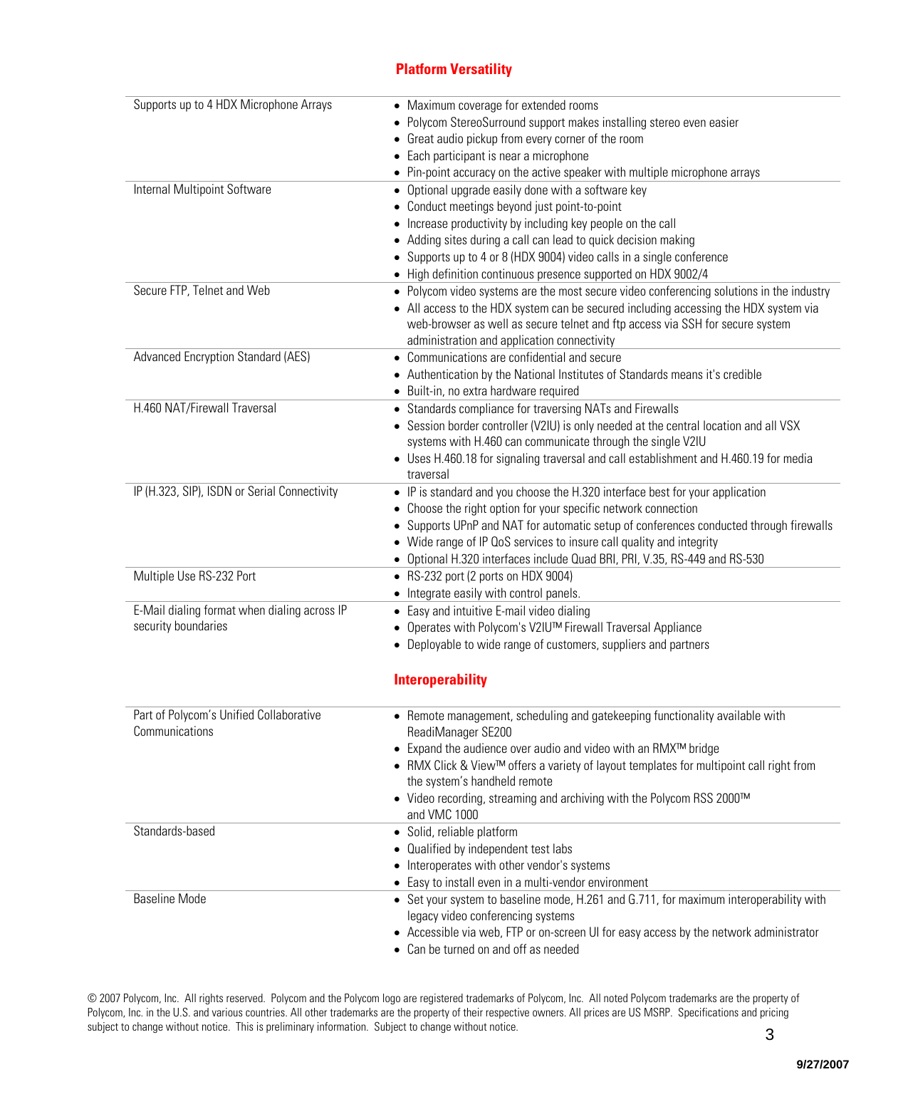 Page 3 of 3 - Polycom HDX 9000 Series - Feature Benefit User Manual  To The A6fc61e8-a609-a614-29f8-a3afc054b7e5