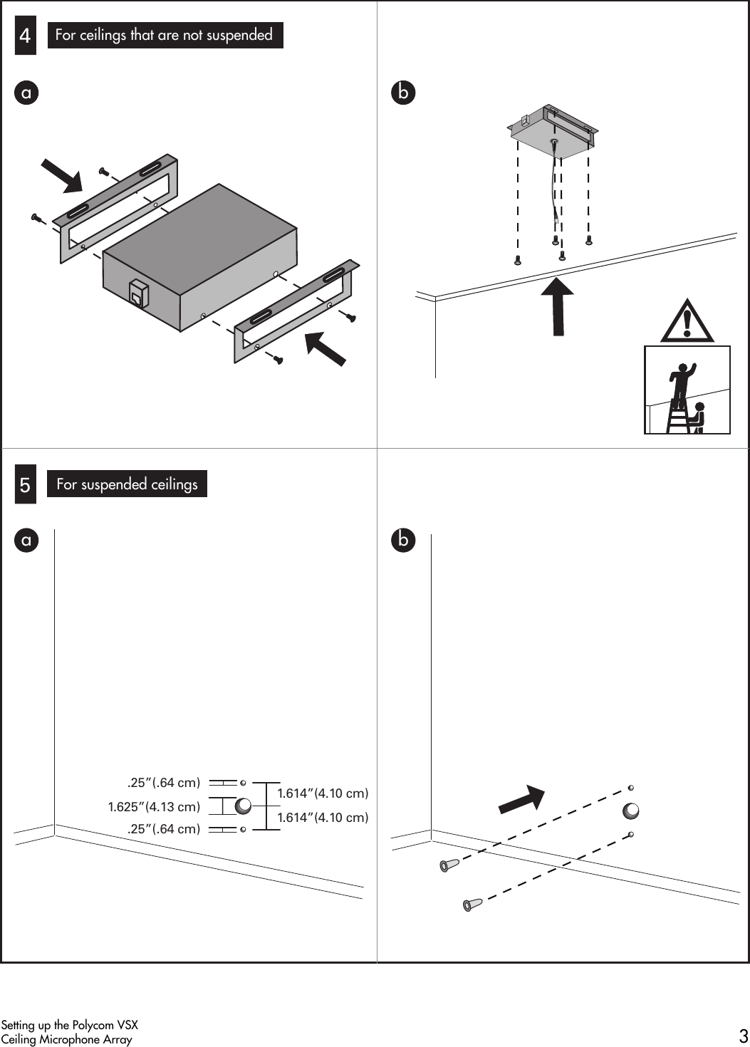 Polycom Vsxtm 5000 Users Manual Setting Up The Vsx Ceiling