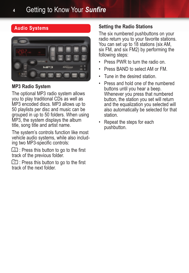 Page 4 of 12 - Pontiac Pontiac-2005-Pontiac-Sunfire-Get-To-Know-Manual- Get To Know Guide  Pontiac-2005-pontiac-sunfire-get-to-know-manual