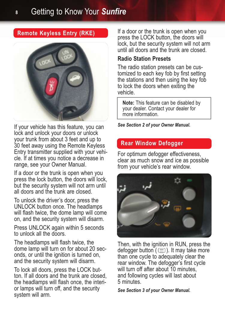 Page 8 of 12 - Pontiac Pontiac-2005-Pontiac-Sunfire-Get-To-Know-Manual- Get To Know Guide  Pontiac-2005-pontiac-sunfire-get-to-know-manual