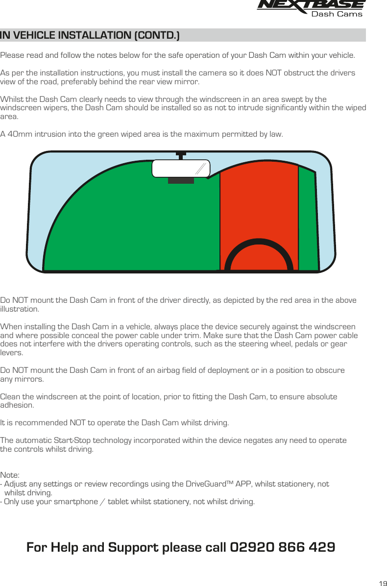 Page 19 of Portable Multimedia NBDVR300GW Dash Cam User Manual NBDVR300W   Instruction Manual  English R2 