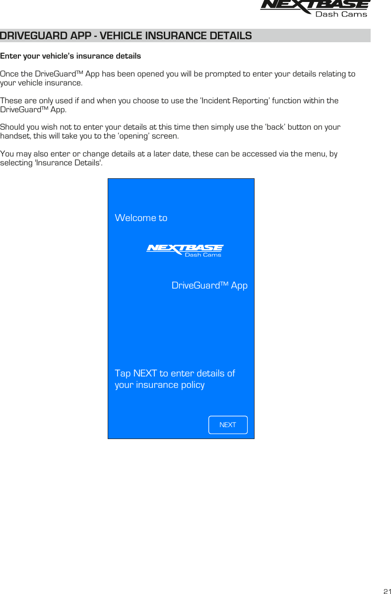 Page 21 of Portable Multimedia NBDVR300GW Dash Cam User Manual NBDVR300W   Instruction Manual  English R2 