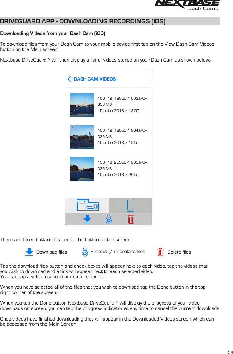 Page 26 of Portable Multimedia NBDVR300GW Dash Cam User Manual NBDVR300W   Instruction Manual  English R2 