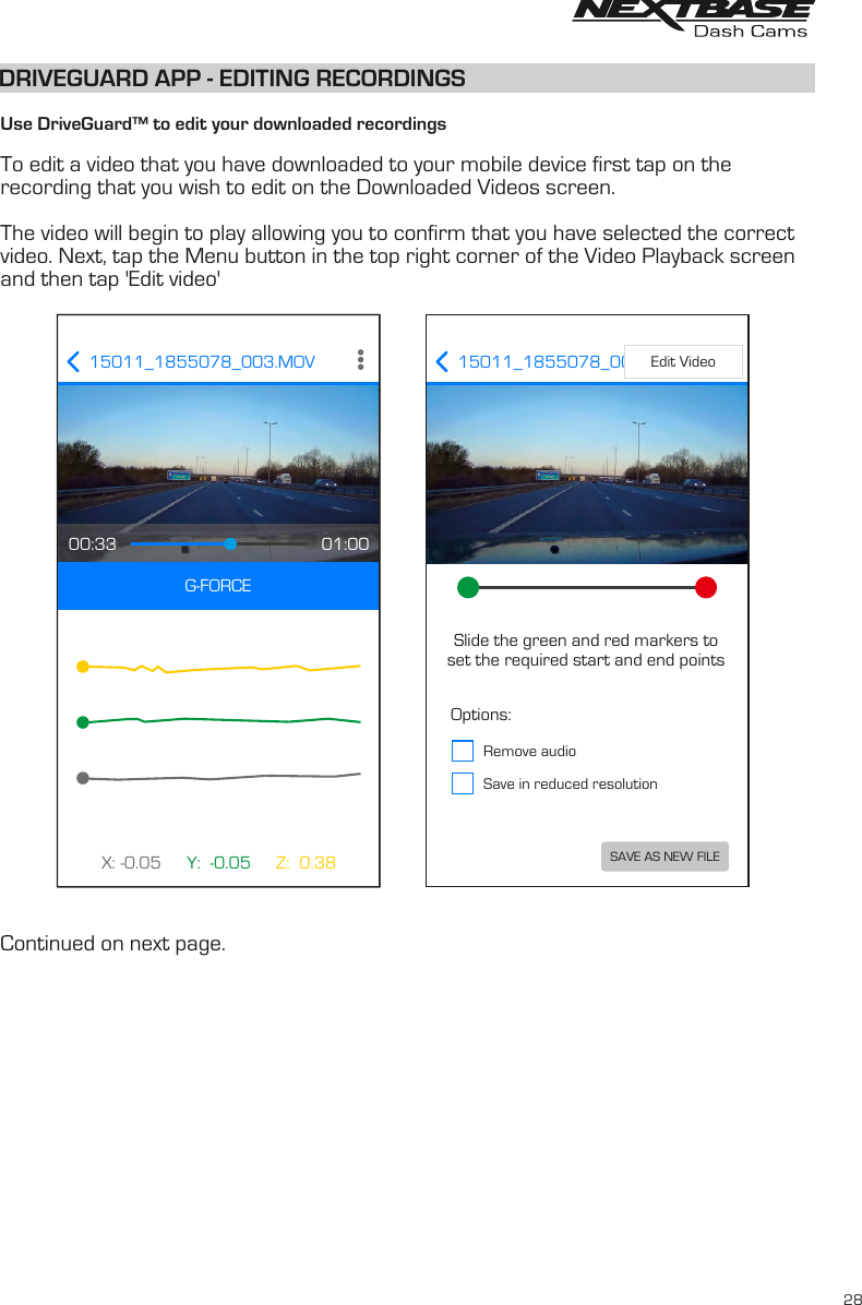 Page 28 of Portable Multimedia NBDVR300GW Dash Cam User Manual NBDVR300W   Instruction Manual  English R2 
