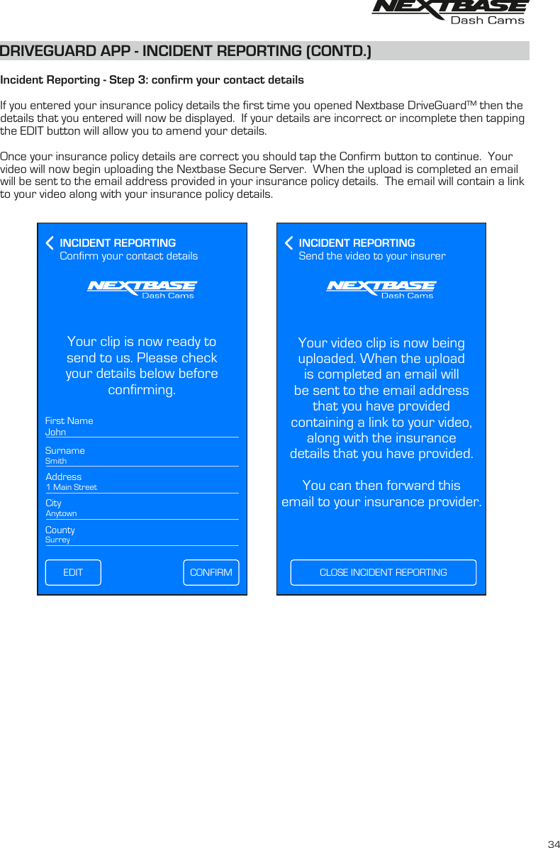 Page 34 of Portable Multimedia NBDVR300GW Dash Cam User Manual NBDVR300W   Instruction Manual  English R2 