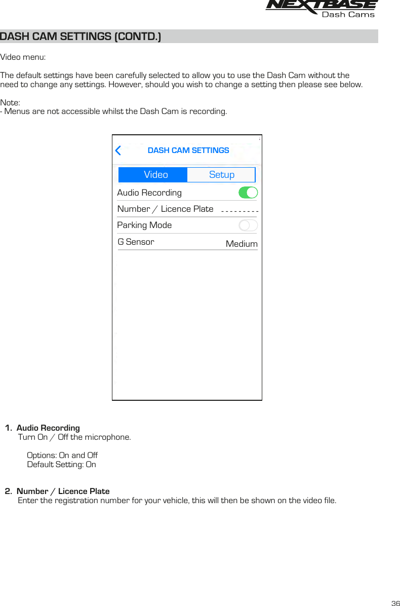 Page 36 of Portable Multimedia NBDVR300GW Dash Cam User Manual NBDVR300W   Instruction Manual  English R2 