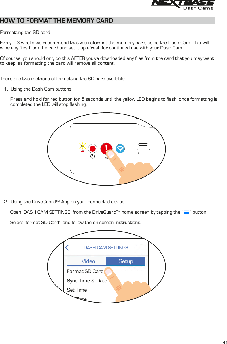 Page 41 of Portable Multimedia NBDVR300GW Dash Cam User Manual NBDVR300W   Instruction Manual  English R2 