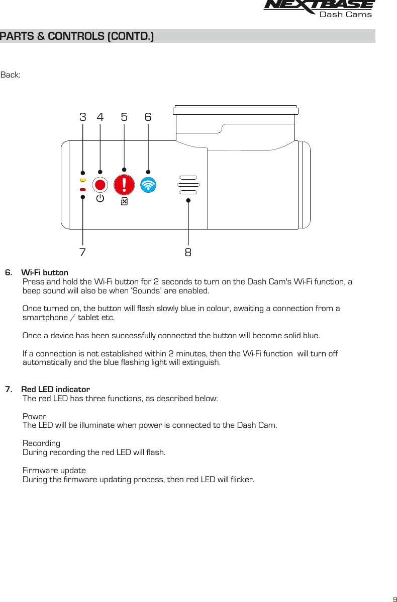 Page 9 of Portable Multimedia NBDVR300GW Dash Cam User Manual NBDVR300W   Instruction Manual  English R2 