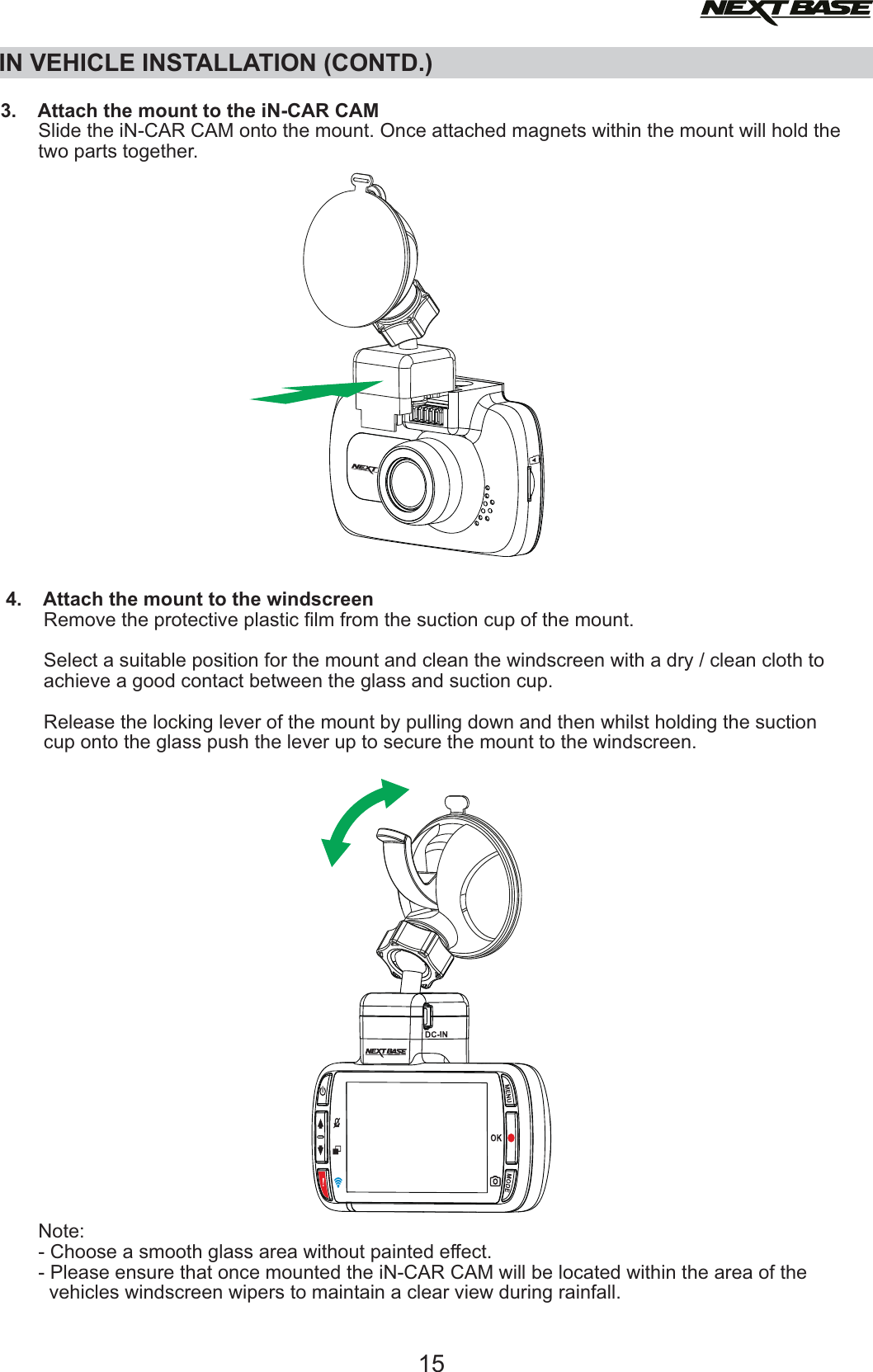 Page 15 of Portable Multimedia NBDVR312GW Dashcam User Manual NBDVR312GW   Instruction Manual  English 