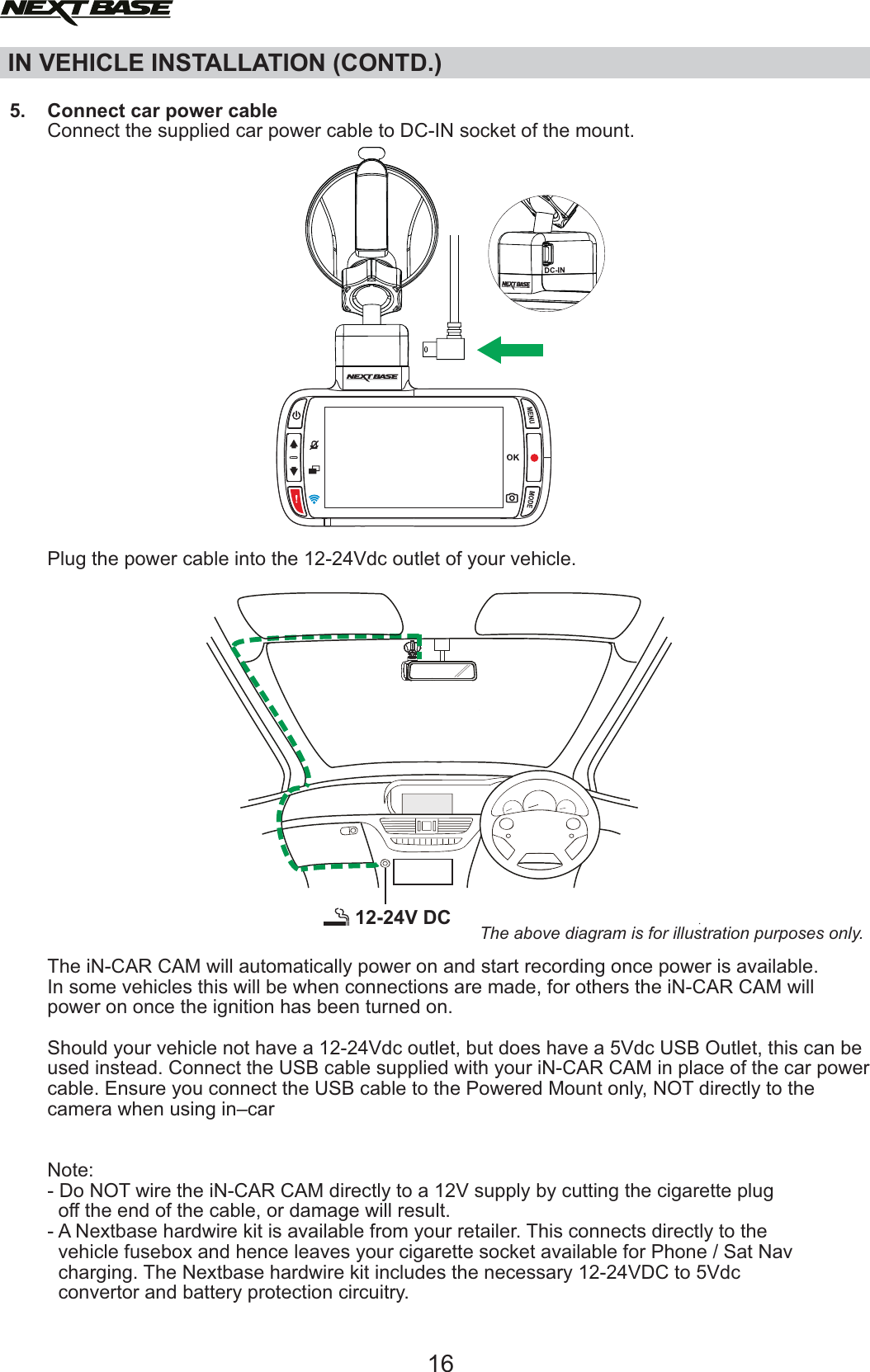 Page 16 of Portable Multimedia NBDVR312GW Dashcam User Manual NBDVR312GW   Instruction Manual  English 