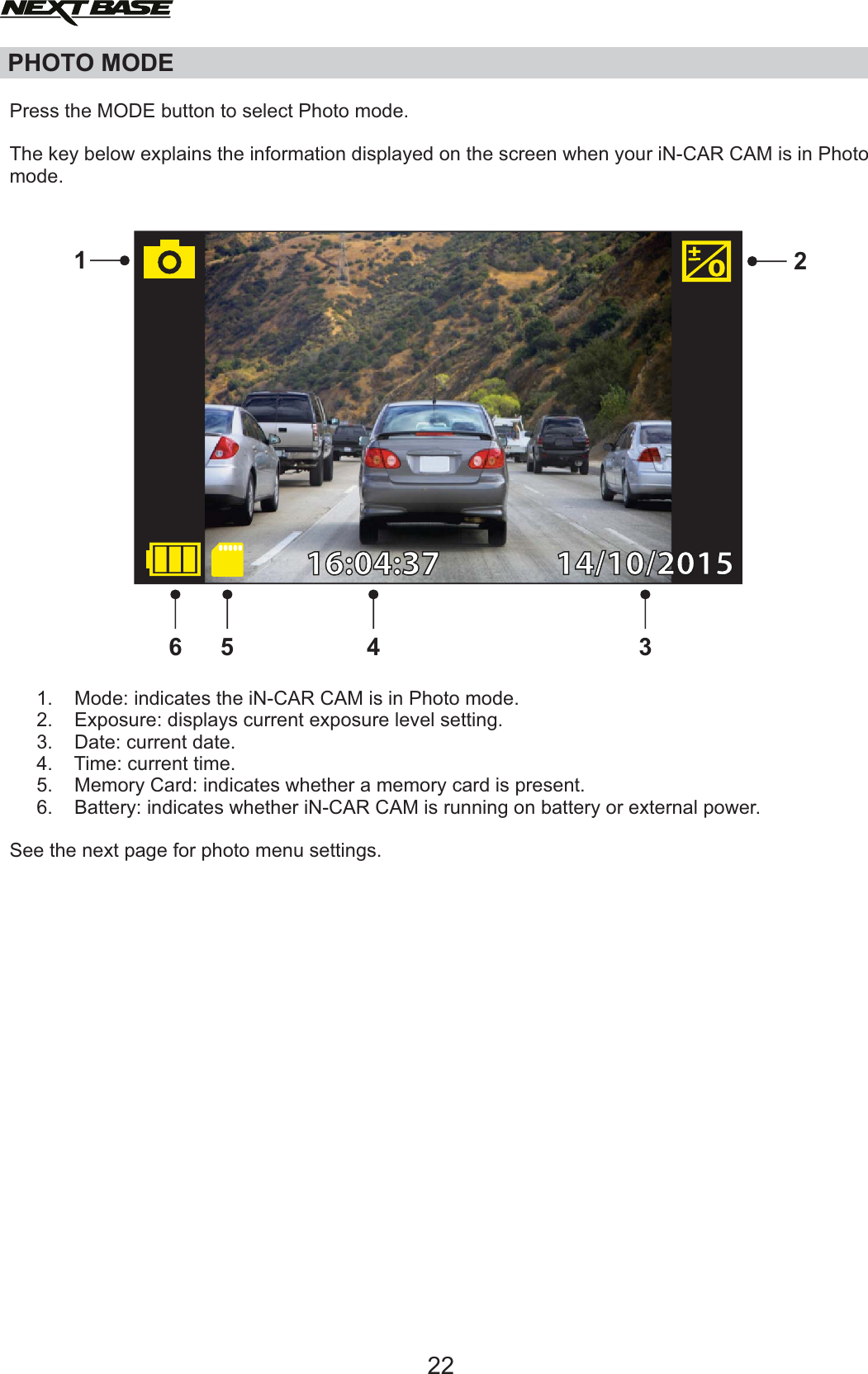 Page 22 of Portable Multimedia NBDVR312GW Dashcam User Manual NBDVR312GW   Instruction Manual  English 
