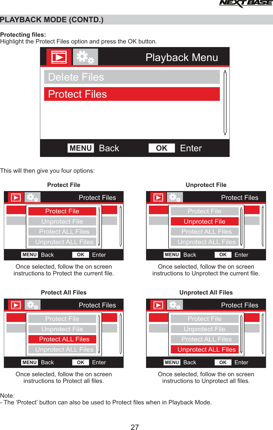 Page 27 of Portable Multimedia NBDVR312GW Dashcam User Manual NBDVR312GW   Instruction Manual  English 