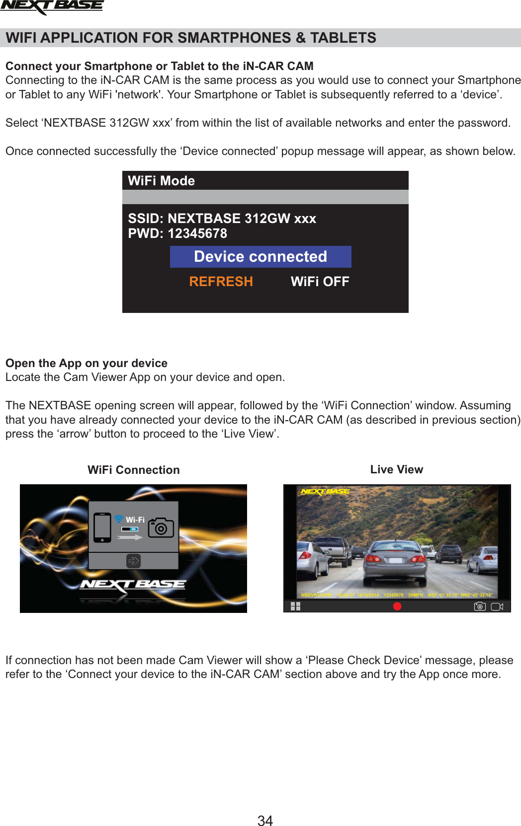Page 34 of Portable Multimedia NBDVR312GW Dashcam User Manual NBDVR312GW   Instruction Manual  English 